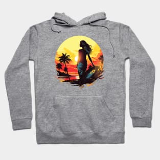 Girls surf better, summer surfing, sunset hunting v2 Hoodie